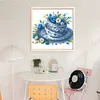 Blue And White Porcelain Flower-11CT /14CT Stamped Cross Stitch 40*40cm tapestrymarket