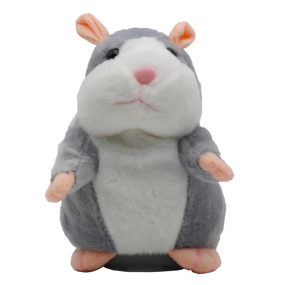 

Cute Talking Hamster Plush Animal Doll Sound Record Repeat Educational Toys, Grey, 501 Original