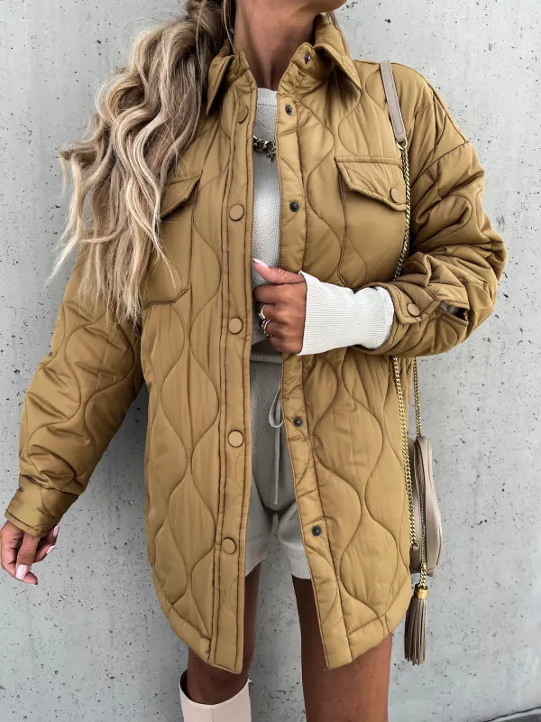 Brownm Brownm And Winter 2023 New Plaid Casual Trend Lapel Single Breasted Cotton-Padded Coat 8849