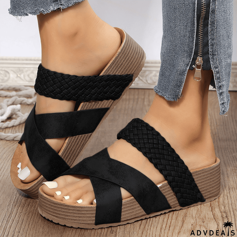 Casual Cross Strap Thick Sole Fisherman Sandals for Women