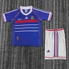 1998 Retro France Home Football Shirt 1:1 Thai Quality Kids Size