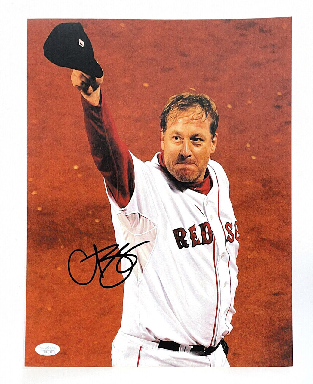 CURT SCHILLING REDSOX BASEBALL HAND SIGNED AUTOGRAPHED 11X14 Photo Poster painting WITH JSA COA