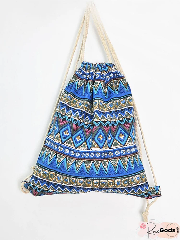 Cotton Drawstring Backpack