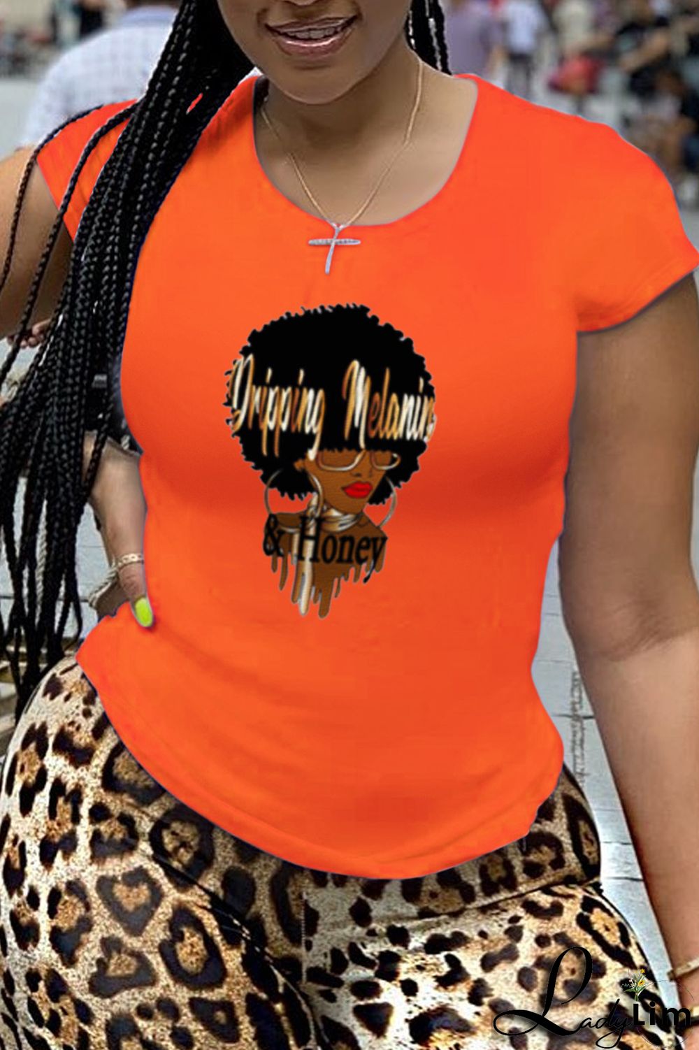 Grey Fashion Vintage Print Split Joint O Neck T-Shirts