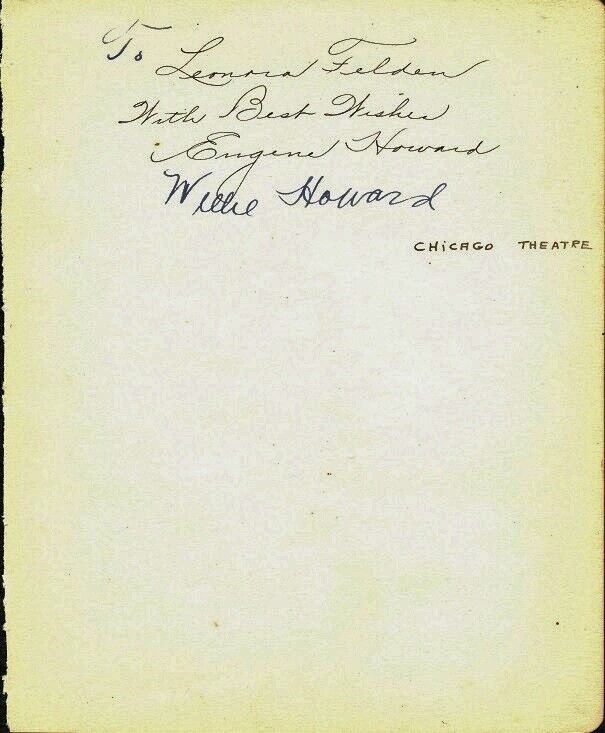 The HOWARD BROTHERS Vintage Autographs