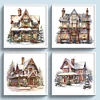 Christmas Cabin-Full Embroidery 2 Strands 18CT Counted Cross Stitch-35*35CM