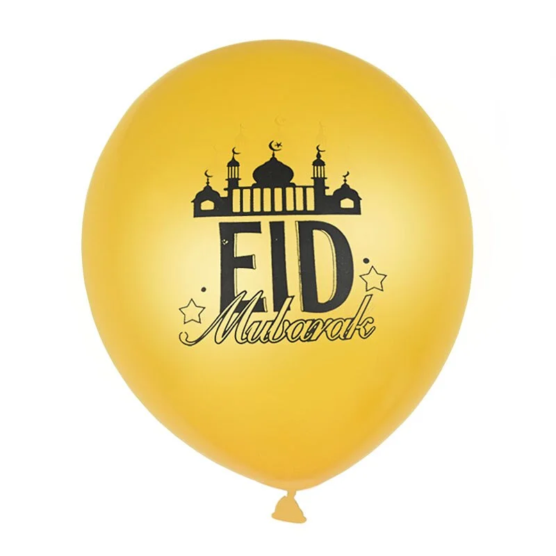 10pcs Eid Mubarak Metal Latex Balloon Ramadan Kareem Decoration Air Globos Ramadan Mubarak Muslim Islamic Festival Party Decor