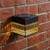 Iron Hollowed-out Solar Lantern Light Waterproof Solar-powered Atmosphere Lights Dustproof Decorative Mandalas Light for Courtyard Garden Corridor Balcony