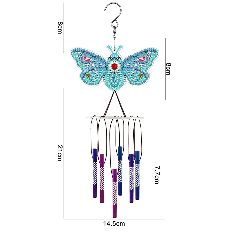 Diamond Art | Wind Chimes | Butterfly