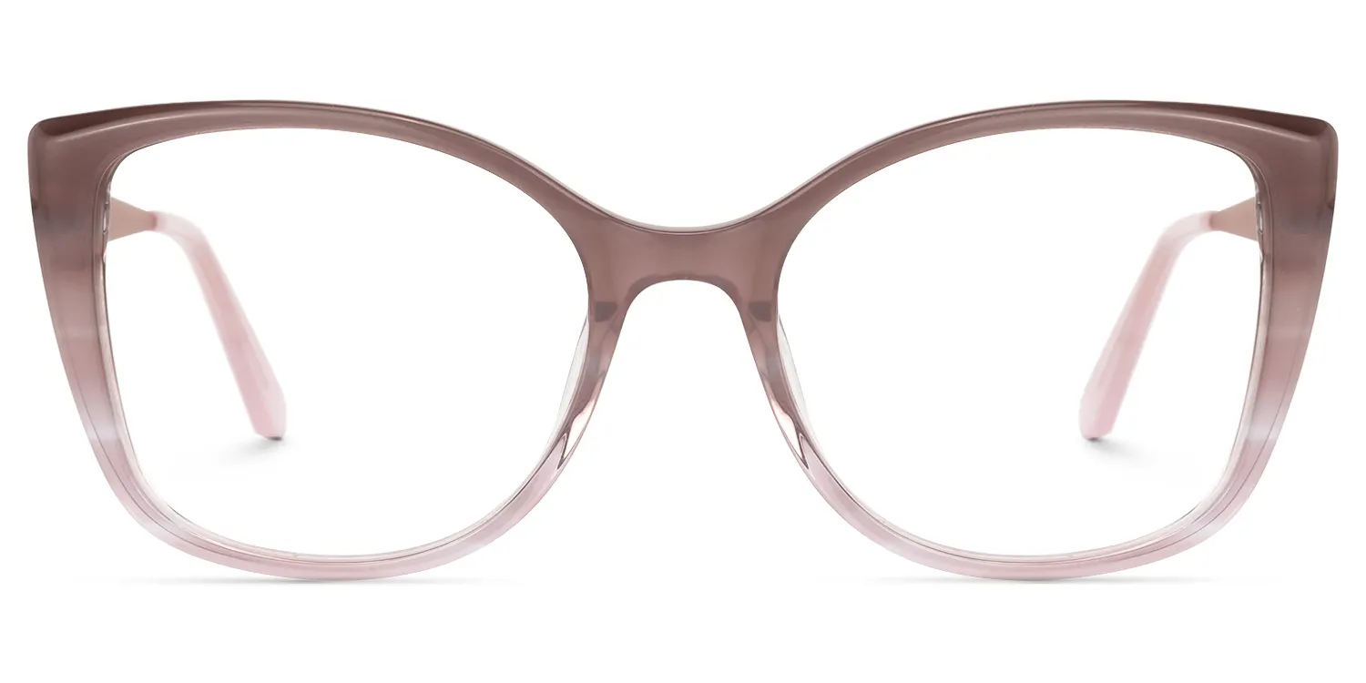 Mariel Dunkelrosa Cateye Brille Dunkelrosa