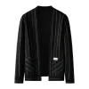 Men's Casual Loose Striped Fashion Knitted Cardigan