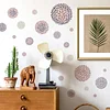 Round Blooming Pattern Wall Sticker Home Studio Store Decor