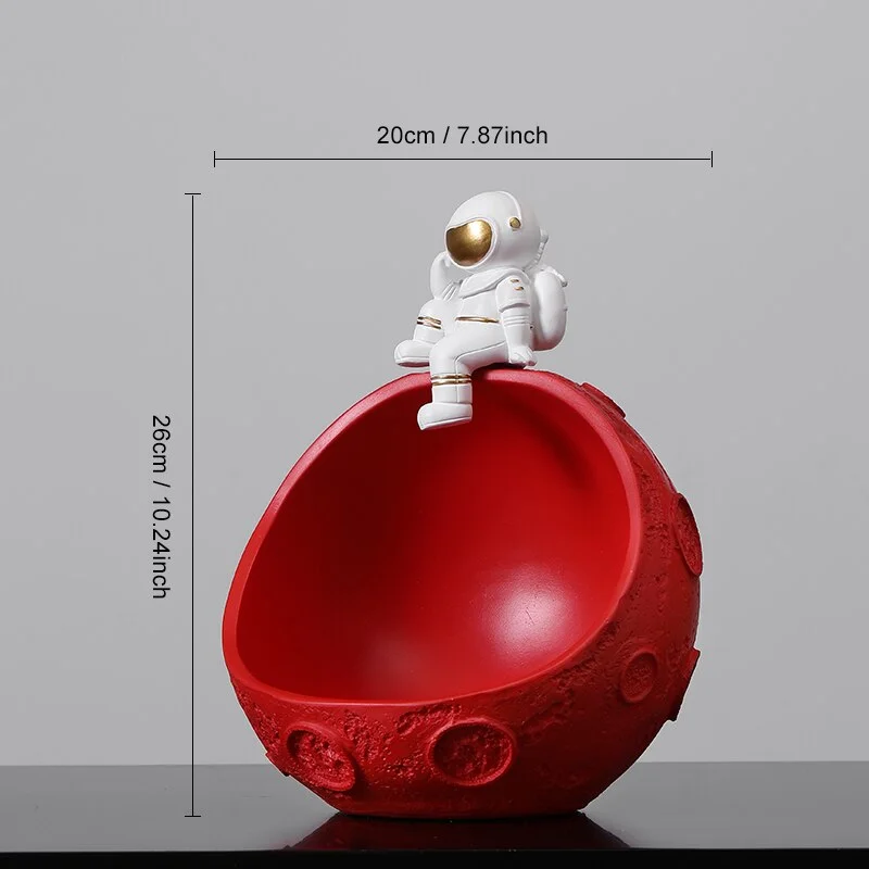 Home Decor Astronaut Figurine Storage Box Resin Art Sculpture Key Storage Living Room Table Figurines Home Decor Gift Decorative