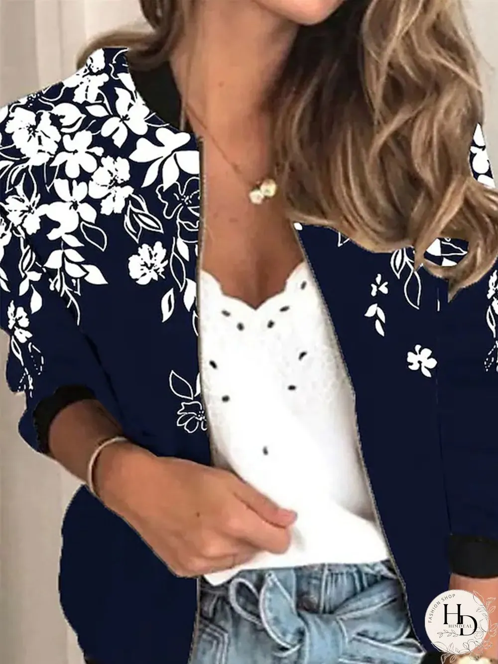 Stand Collar Jersey Jacket