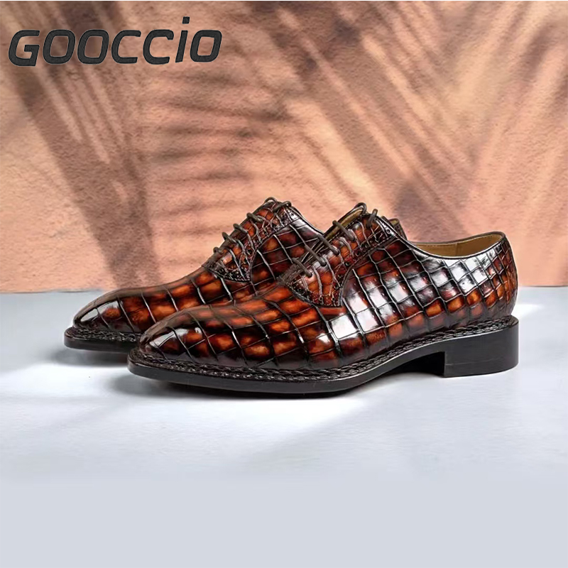 MY233 Crocodile Leather Dress Shoes/Oxford Shoes For Men GOOCCIO   