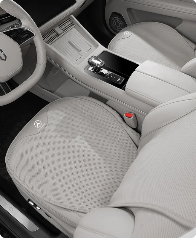 Perforated Nappa Leather Car Seat Cushion Four Seasons Seat Cushion Cover Breathable Seat Cover(Customized car models)