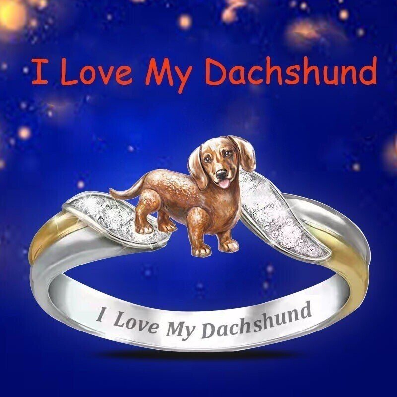 Crystal Dog Memorial Ring For Dog Lover