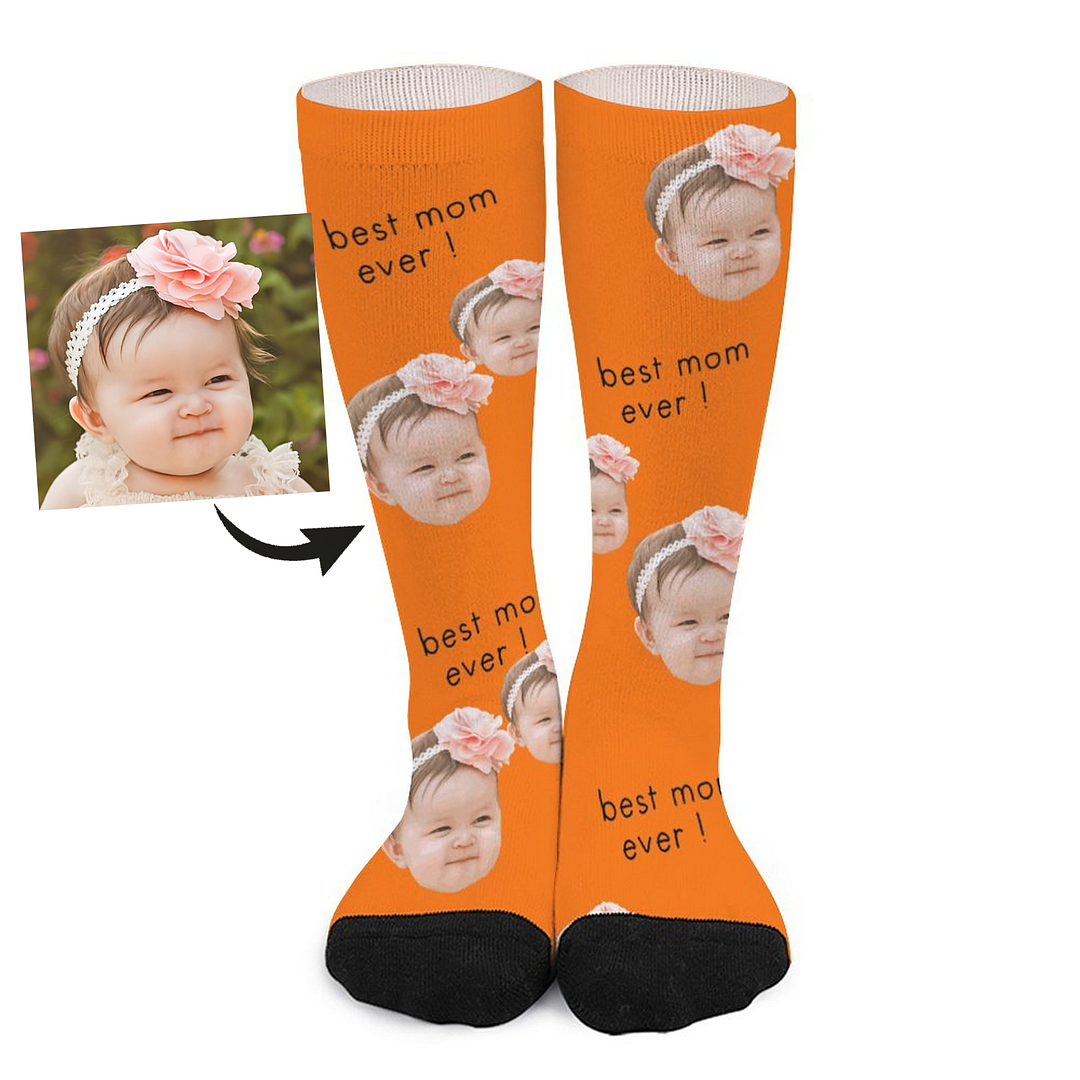 Custom Baby Face Socks Gift For Best Mom Ever