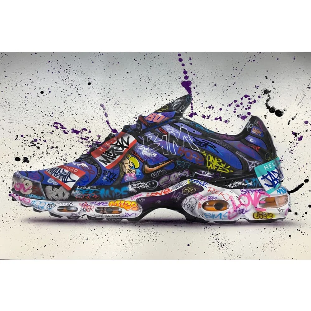 Graffiti Art Color Shoes Pop Art Canvas Painting Cuadros Posters Print Wall Art for Living Room Home Decor (No Frame)