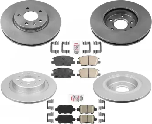 Dronehint Front & Rr Coated Disc Brake Rotors & Pads For GMC 18-19 Terrain J60 Brake Code (For: GMC) Parts