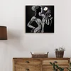 DIY Pearl Painting Silhouette Lady for Home Wall Decor with Frame(30*30cm)