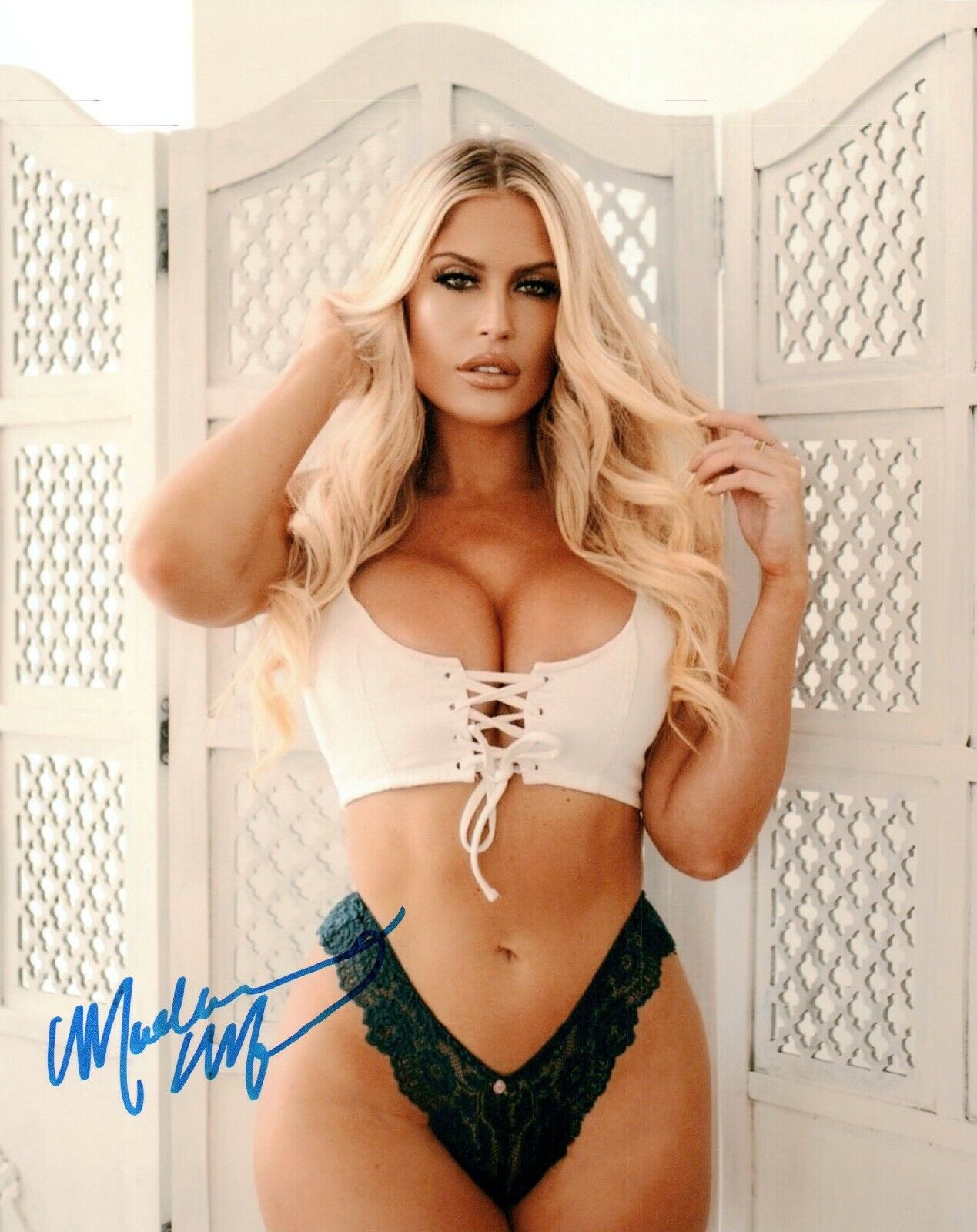 Maddie Moore Super Sexy Hot Instagram Adult Model Signed 8x10 Photo Poster painting COA 4