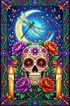 Luxury AB Velvet Diamond Painting Kit - Skull