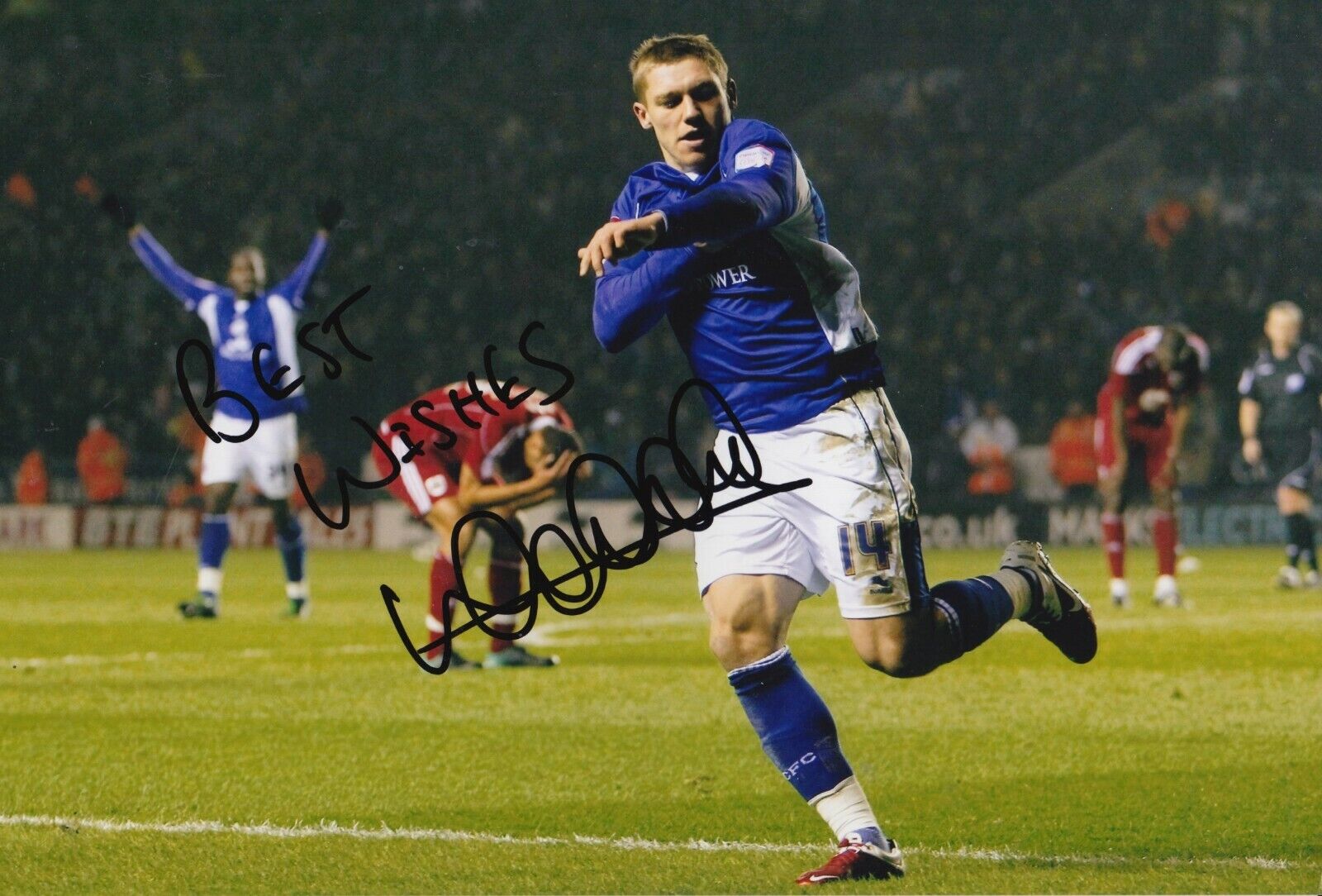 Martyn Waghorn Hand Signed 12x8 Photo Poster painting - Leicester City Football Autograph 2.