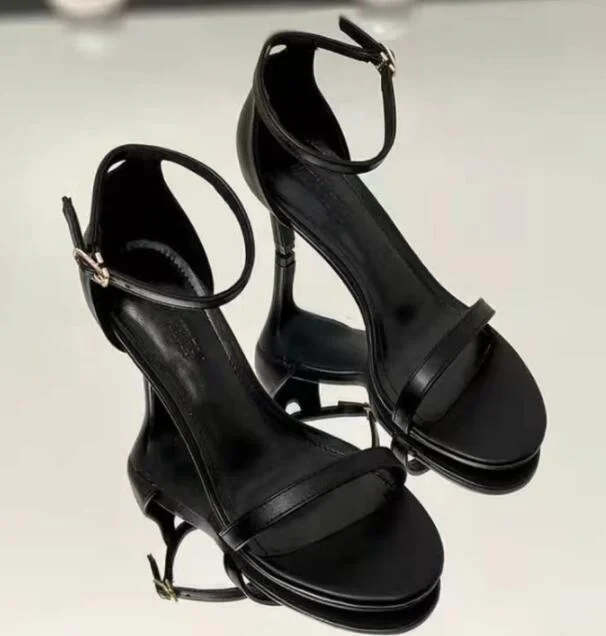 Summer Gladiator Sandals for Women 6CM High Heels PU Leather Black Women Sandals Sexy Shoes Ladies 2022 Women Shoes