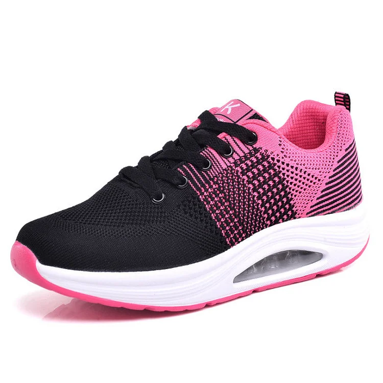 Women's Walking Shoes Sock Sneakers Black Breathe Platform Resistant Ladies Trainers Running Shoes QueenFunky