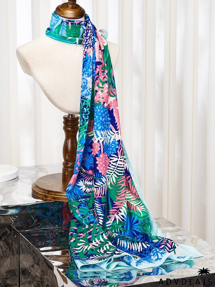 Flower & Leaf Print Bandana