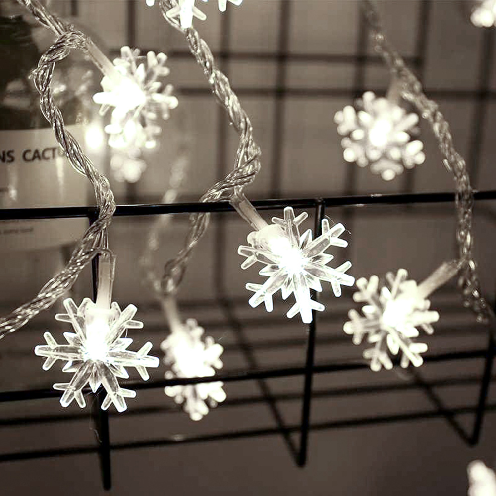 

Outdoor LED Snowflake String Light Christmas Holiday Party New Year Decor, 2m-10led, 501 Original