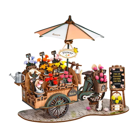 Rolife Blossom Cart 3D Wooden Puzzle TGS03 | Robotime Online