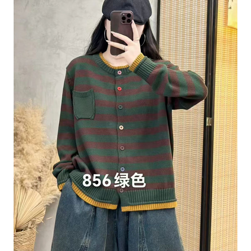 Chicfifth Sweater Women Winter Long Sleeve High Quality Autumn Vintage Top Knitted Cardigan