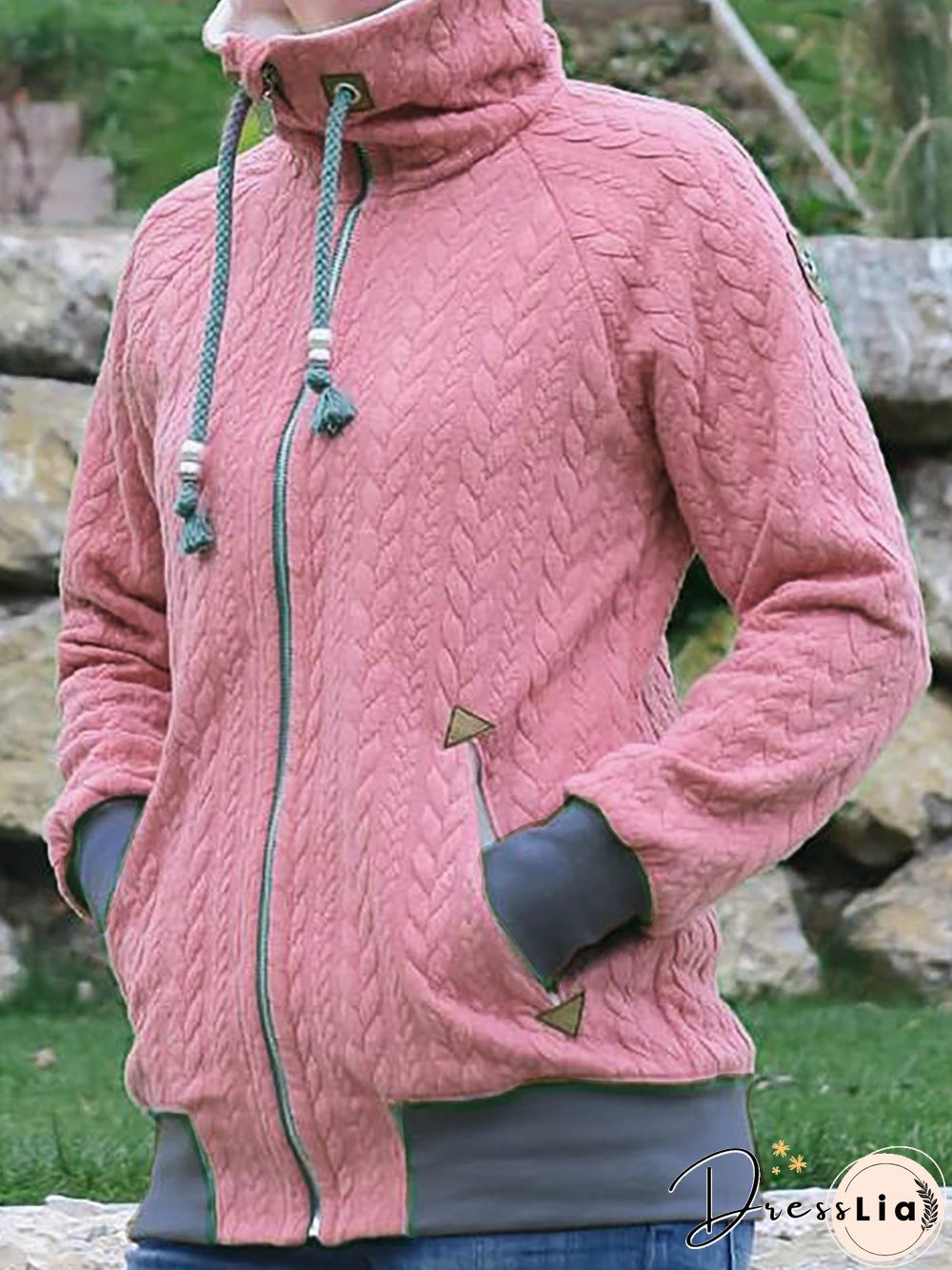 Casual Plain Autumn Acrylic Daily Casual Long sleeve Loose Jacket for Women