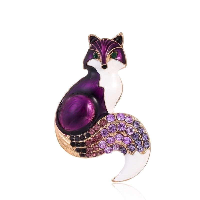 Ig Style Animal Flower Alloy Enamel Inlay Rhinestones Women’s Brooches