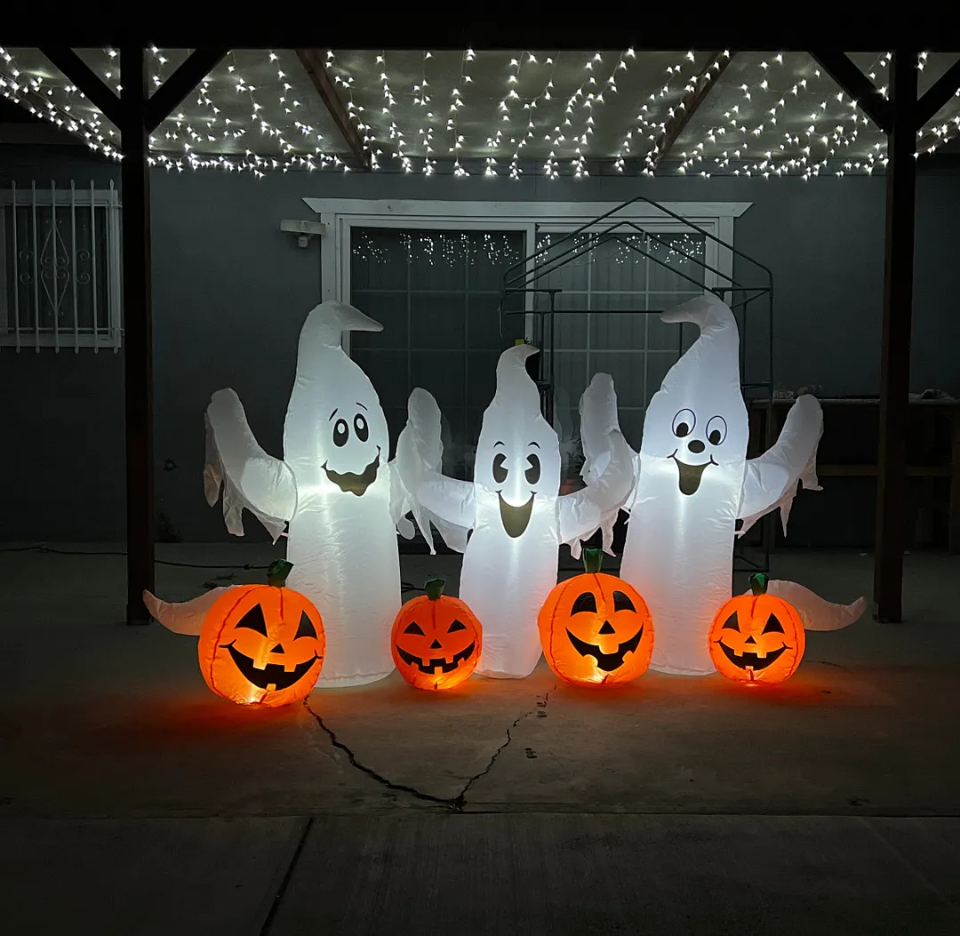 Ghosts and Pumpkins Patch Yard Halloween Inflatable