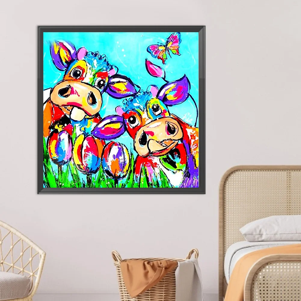 DIY Paint By Number 40*40cm - Abstract Cow