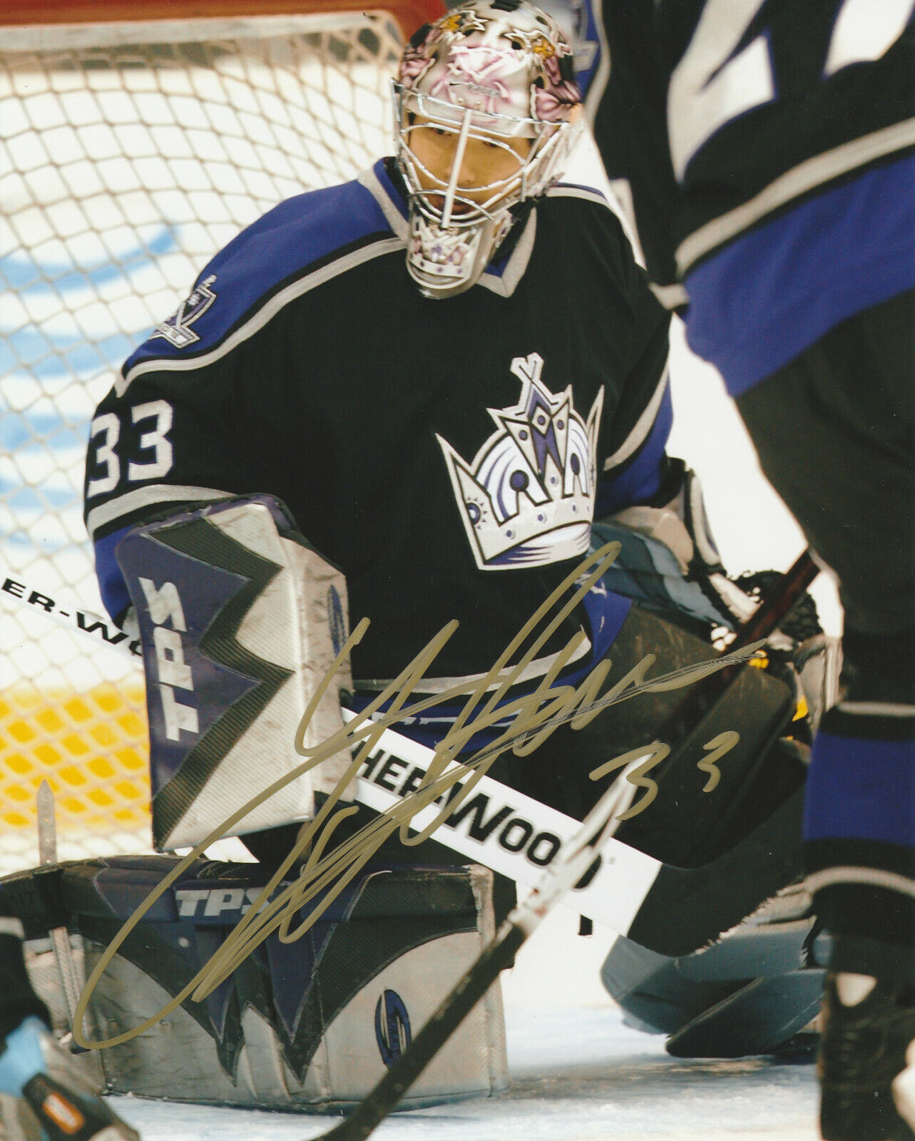 YUTAKA FUKUFUJI SIGNED LOS ANGELES LA KINGS GOALIE 8x10 Photo Poster painting #2 Autograph PROOF