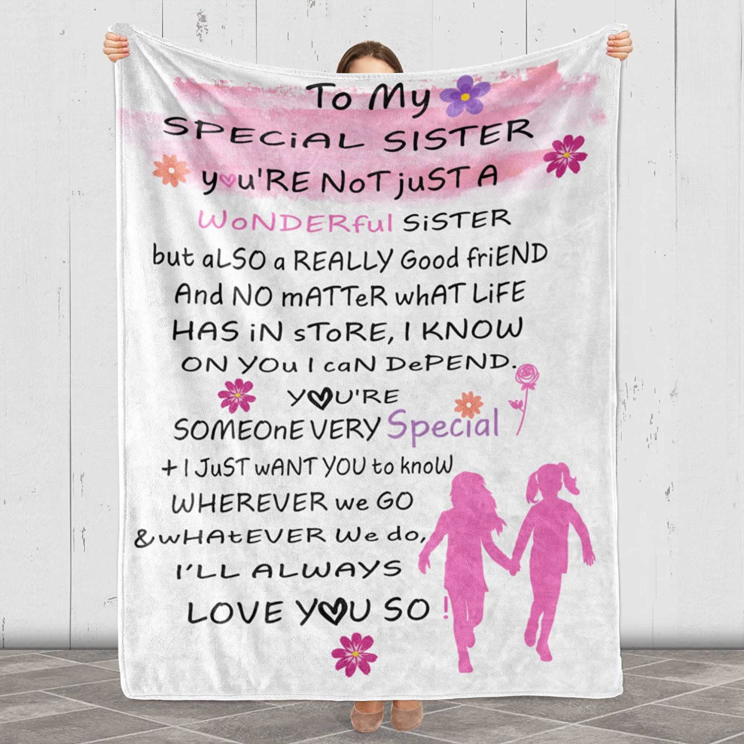 Loveyoufancy To My Special Sister I Love You So Much Fleece Blanket