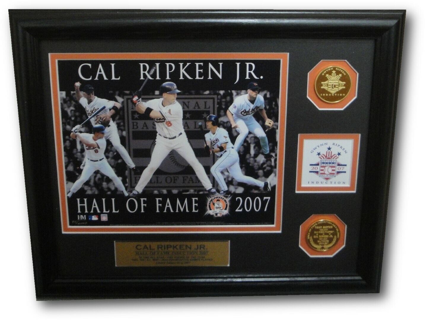 Cal Ripken Jr Unsigned 8x10 Hall Of Fame Photo Poster painting With Collectors Coins Framed