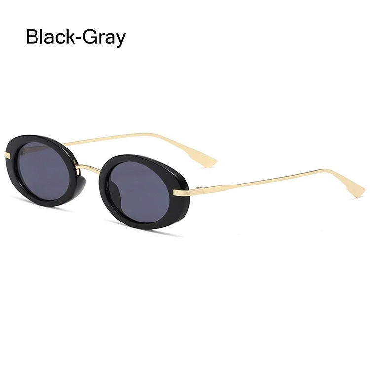 Small Oval Sunglasses for Women Vintage Y2K Hip Hop Sun Glasses Men Retro Punk Eyewear UV400 Shades