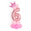 10PCS Blue Pink Party 0 - 9 Numbers Aluminum Film Latex Balloons Birthday Anniversary Decors