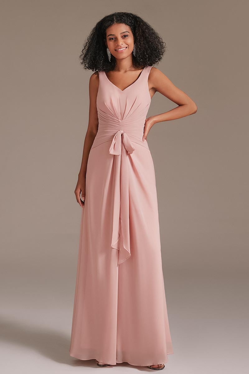 Sleeveless Long Bridesmaid Dress