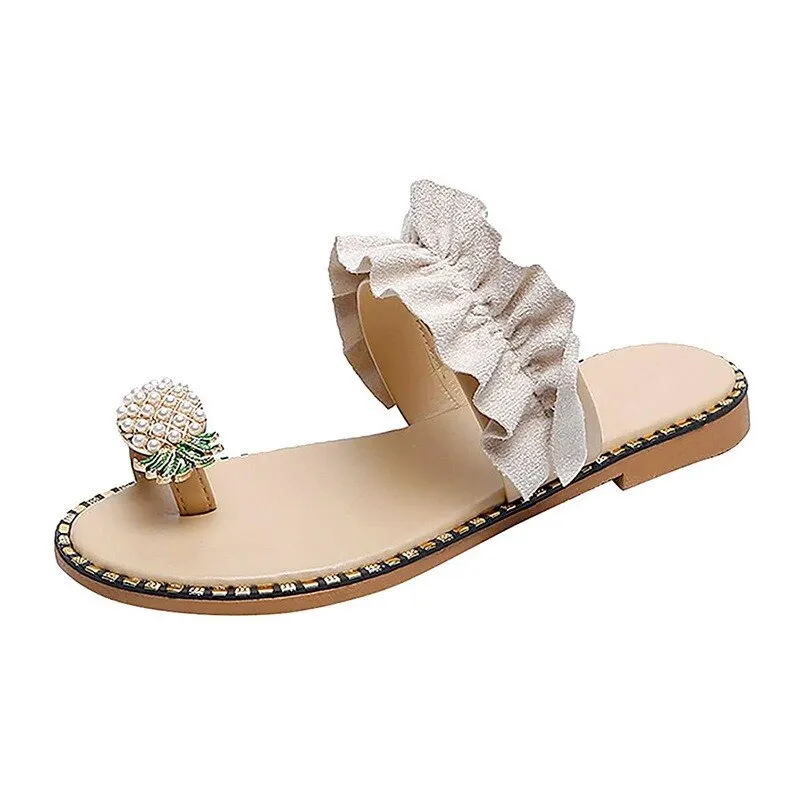 2021Women Slippers Thumb Ring Sandals  Orthopedic Sandals Ladies  Flat Outdoor Slides  Beach  Fashion  Female Shoes Open Toe