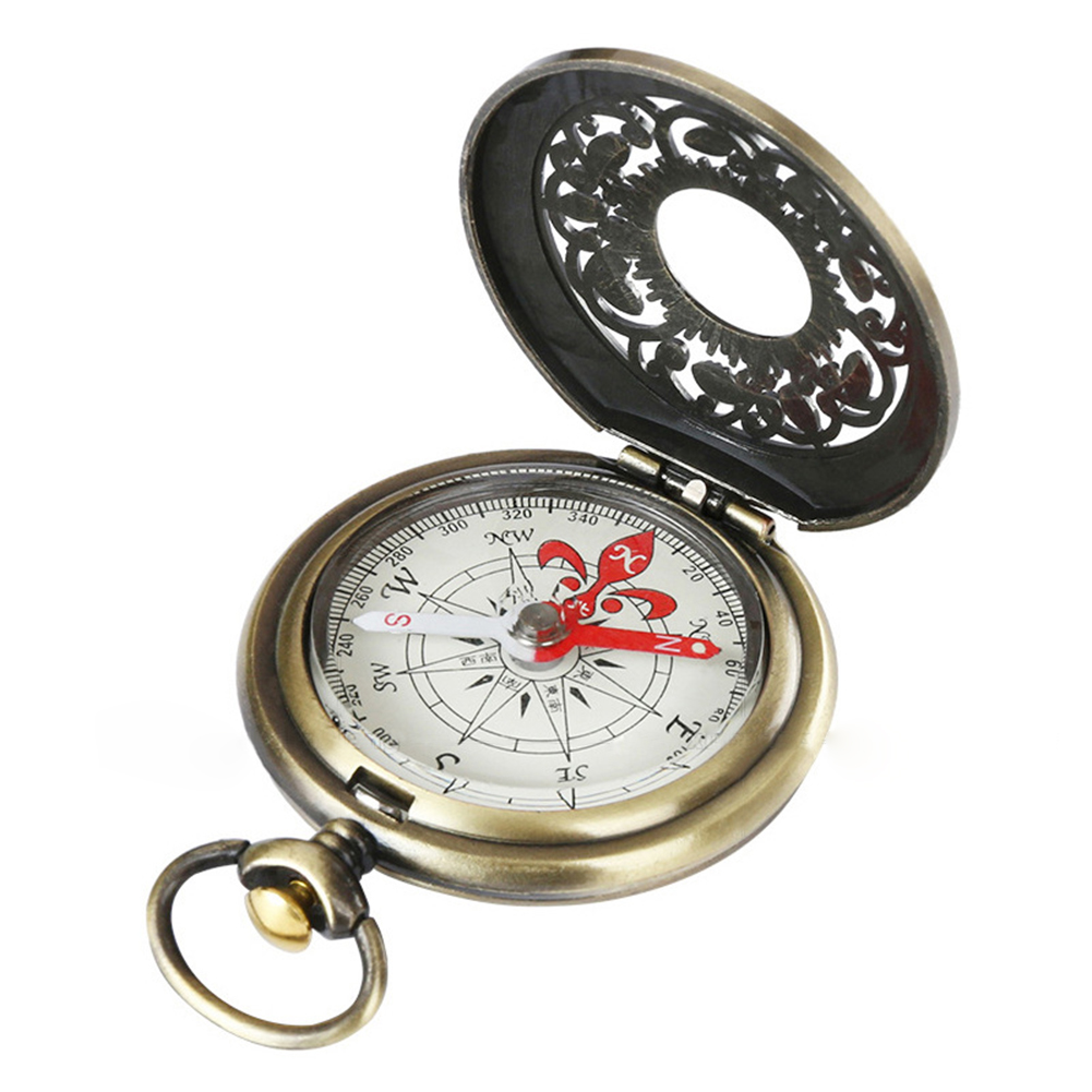 

Vintage Bronze Compass Retro Pocket Compass for Outdoor Hiking Navigation, 501 Original