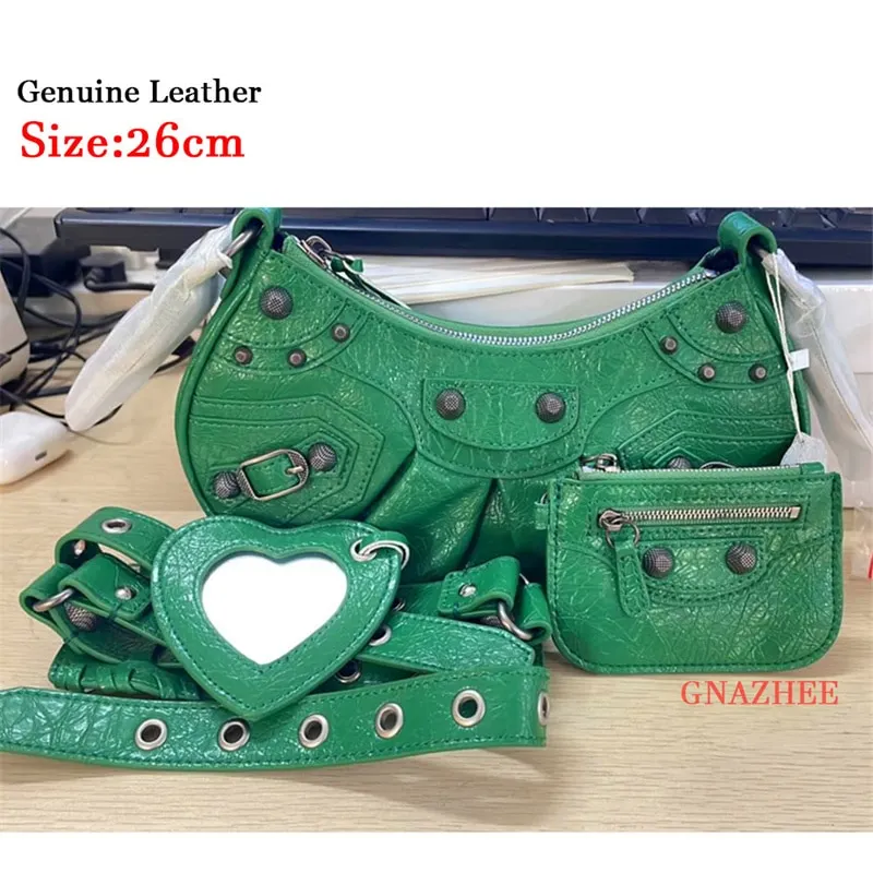Bag New 2023 Black Gothic White Fashion Black Pink Rivets Crossbody Shoulder Bags Purse Women Underarm Bags  Motorcycle Bag
