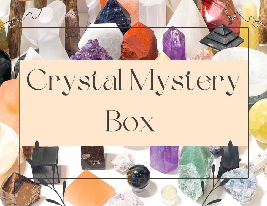 Crystal Mystery Box Large With Surprise Crystals | Mystery Grab Box |Surprise Box