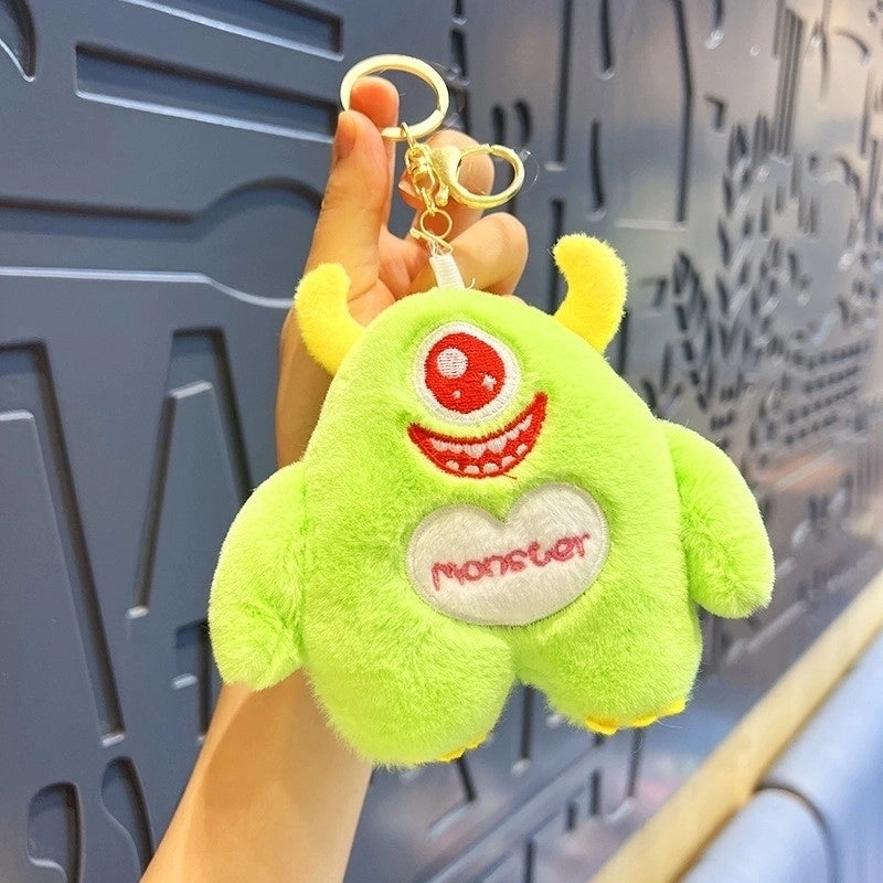 Cute Solid Color Plush Patchwork Women’s Keychain