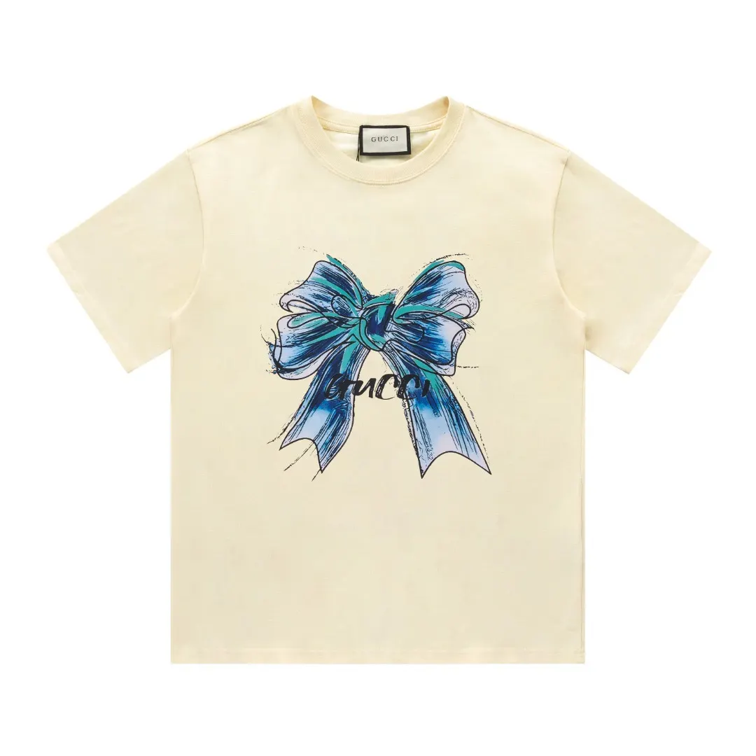 Blue Ribbon Bow Graphic T-Shirt - Front
